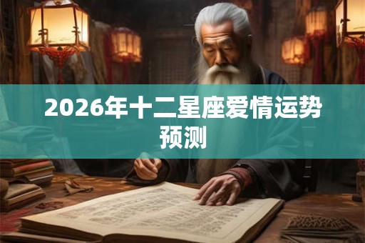 2026年十二星座爱情运势预测