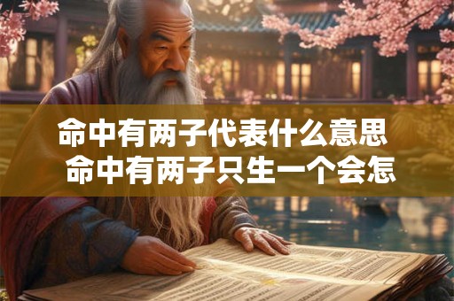 命中有两子代表什么意思  命中有两子只生一个会怎样
