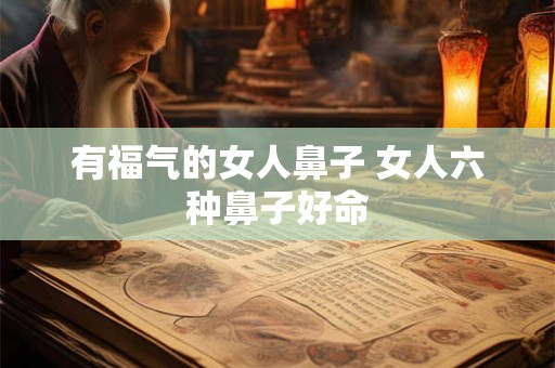 有福气的女人鼻子 女人六种鼻子好命