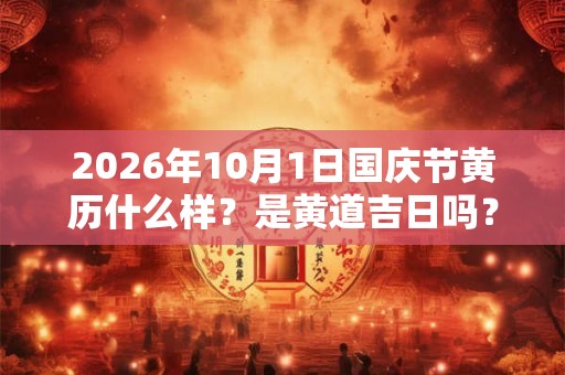 2026年10月1日国庆节黄历什么样?是黄道吉日吗? 2026年10月1日国庆节黄历什么样?是黄道吉日吗?