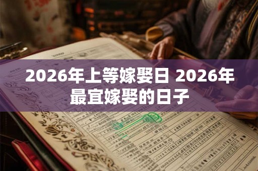2026年上等嫁娶日 2026年最宜嫁娶的日子