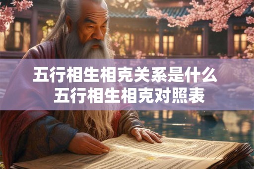五行相生相克关系是什么  五行相生相克对照表