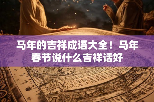 马年的吉祥成语大全!马年春节说什么吉祥话好 马年的吉祥成语大全!马年春节说什么吉祥话好