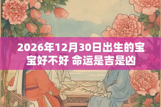 2026年12月30日出生的宝宝好不好 命运是吉是凶