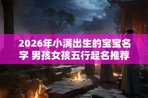 2026年小满出生的宝宝名字 男孩女孩五行起名推荐