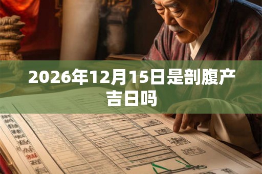 2026年12月15日是剖腹产吉日吗