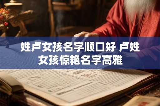 姓卢女孩名字顺口好 卢姓女孩惊艳名字高雅 姓卢女孩名字顺口好 卢姓女孩惊艳名字高雅