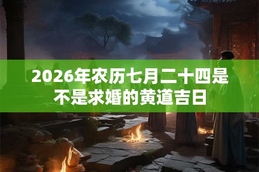 2026年农历七月二十四是不是求婚的黄道吉日