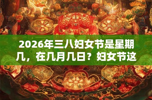2026年三八妇女节是星期几，在几月几日？妇女节这天是吉日吗？