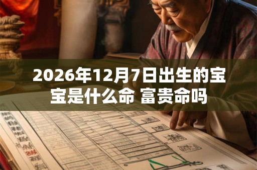 2026年12月7日出生的宝宝是什么命 富贵命吗
