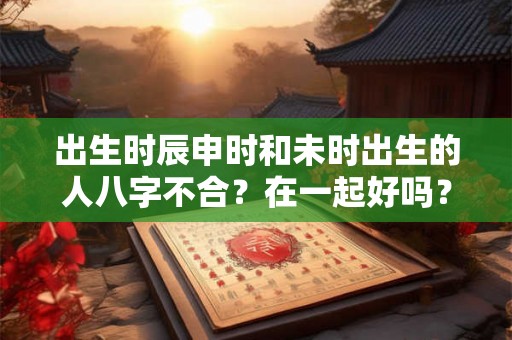 出生时辰申时和未时出生的人八字不合？在一起好吗？