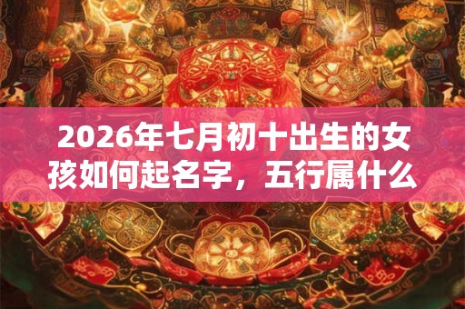 2026年七月初十出生的女孩如何起名字，五行属什么