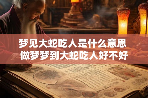 梦见大蛇吃人是什么意思 做梦梦到大蛇吃人好不好