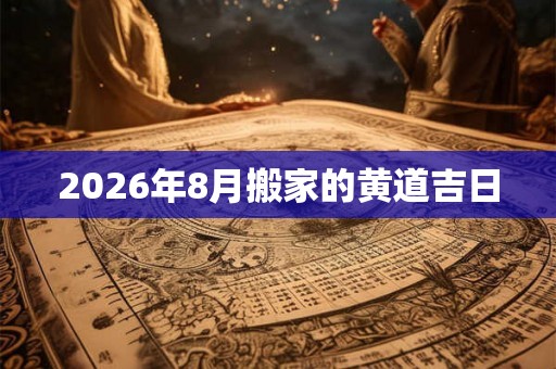 2026年8月搬家的黄道吉日