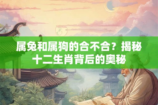 属兔和属狗的合不合？揭秘十二生肖背后的奥秘