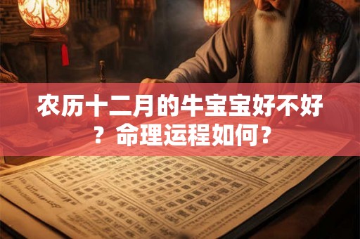 农历十二月的牛宝宝好不好?命理运程如何? 农历十二月的牛宝宝好不好?命理运程如何?
