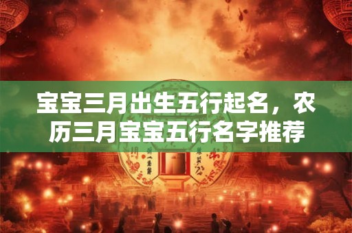 宝宝三月出生五行起名，农历三月宝宝五行名字推荐