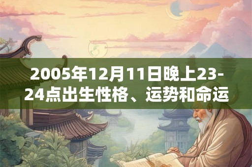 2005年12月11日晚上23-24点出生性格、运势和命运