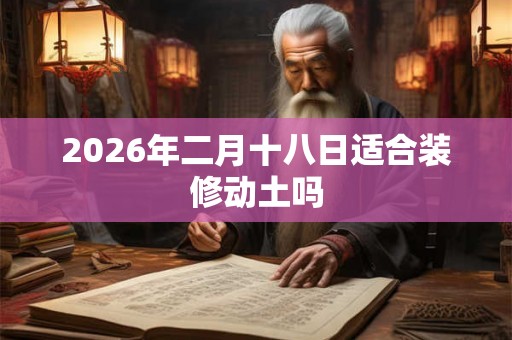 2026年二月十八日适合装修动土吗 2026年二月十八日适合装修动土吗