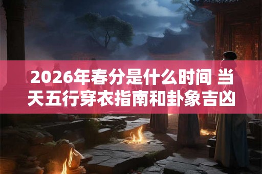 2026年春分是什么时间 当天五行穿衣指南和卦象吉凶查询