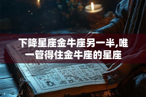 下降星座金牛座另一半,唯一管得住金牛座的星座
