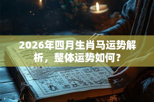 2026年四月生肖马运势解析,整体运势如何? 2026年四月生肖马运势解析,整体运势如何?