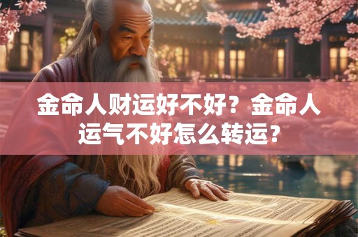 金命人财运好不好？金命人运气不好怎么转运？
