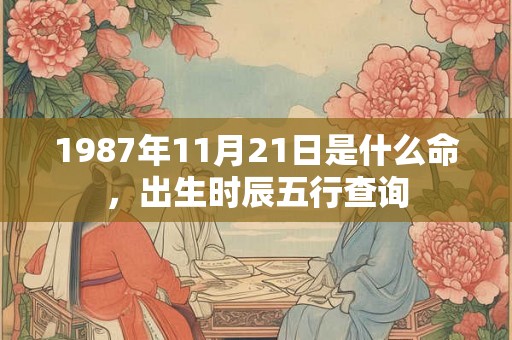1987年11月21日是什么命，出生时辰五行查询