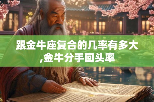 跟金牛座复合的几率有多大,金牛分手回头率