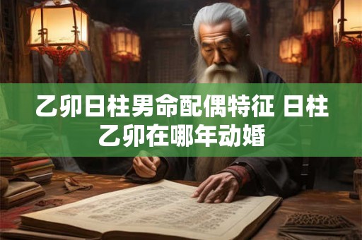 乙卯日柱男命配偶特征 日柱乙卯在哪年动婚