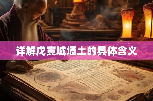 详解戊寅城墙土的具体含义