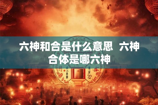 六神和合是什么意思  六神合体是哪六神