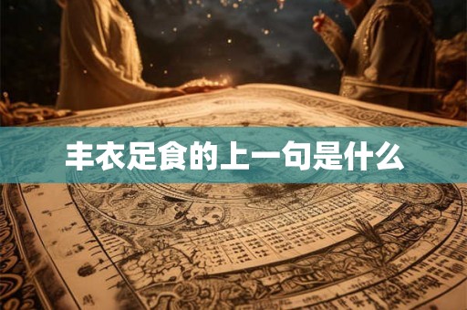 丰衣足食的上一句是什么