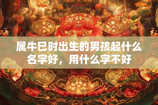 属牛巳时出生的男孩起什么名字好，用什么字不好