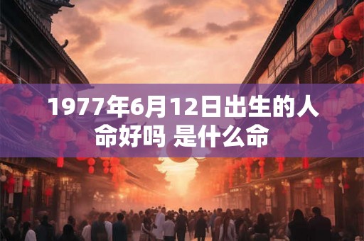 1977年6月12日出生的人命好吗 是什么命