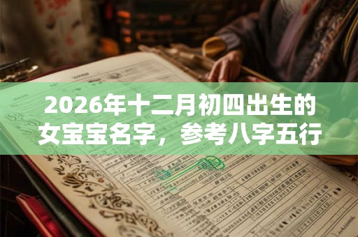 2026年十二月初四出生的女宝宝名字，参考八字五行取名