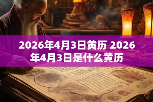 2026年4月3日黄历 2026年4月3日是什么黄历