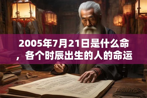 2005年7月21日是什么命，各个时辰出生的人的命运