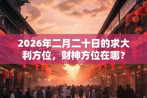 2026年二月二十日的求大利方位，财神方位在哪？