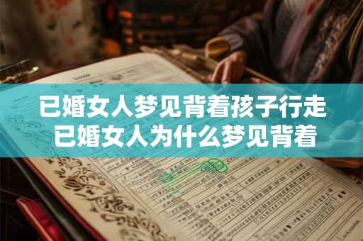已婚女人梦见背着孩子行走 已婚女人为什么梦见背着孩子行走