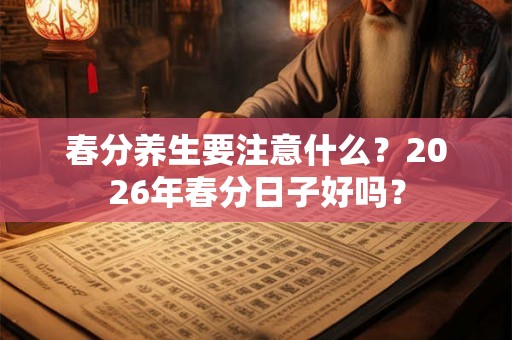 春分养生要注意什么？2026年春分日子好吗？