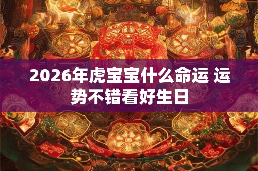 2026年虎宝宝什么命运 运势不错看好生日