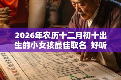 2026年农历十二月初十出生的小女孩最佳取名 好听可爱的名字 2026年农历十二月初十出生的小女孩最佳取名 好听可爱的名字