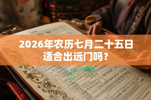 2026年农历七月二十五日适合出远门吗？