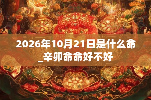 2026年10月21日是什么命_辛卯命命好不好