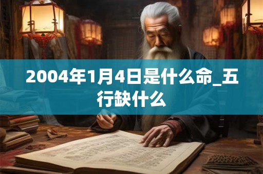 2004年1月4日是什么命_五行缺什么