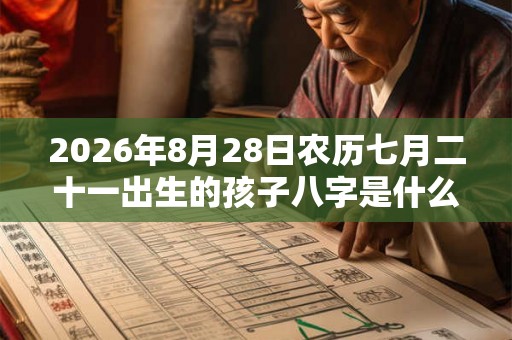 2026年8月28日农历七月二十一出生的孩子八字是什么