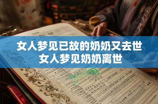 女人梦见已故的奶奶又去世 女人梦见奶奶离世