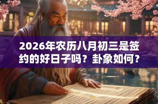 2026年农历八月初三是签约的好日子吗？卦象如何？
