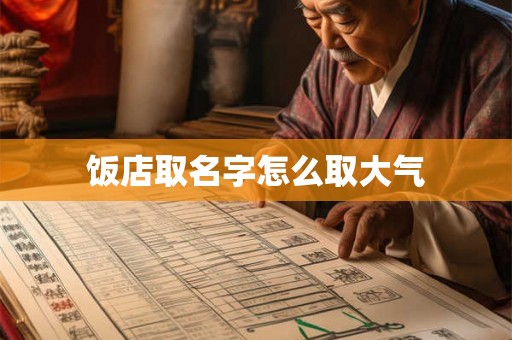 饭店取名字怎么取大气 饭店取名字怎么取大气